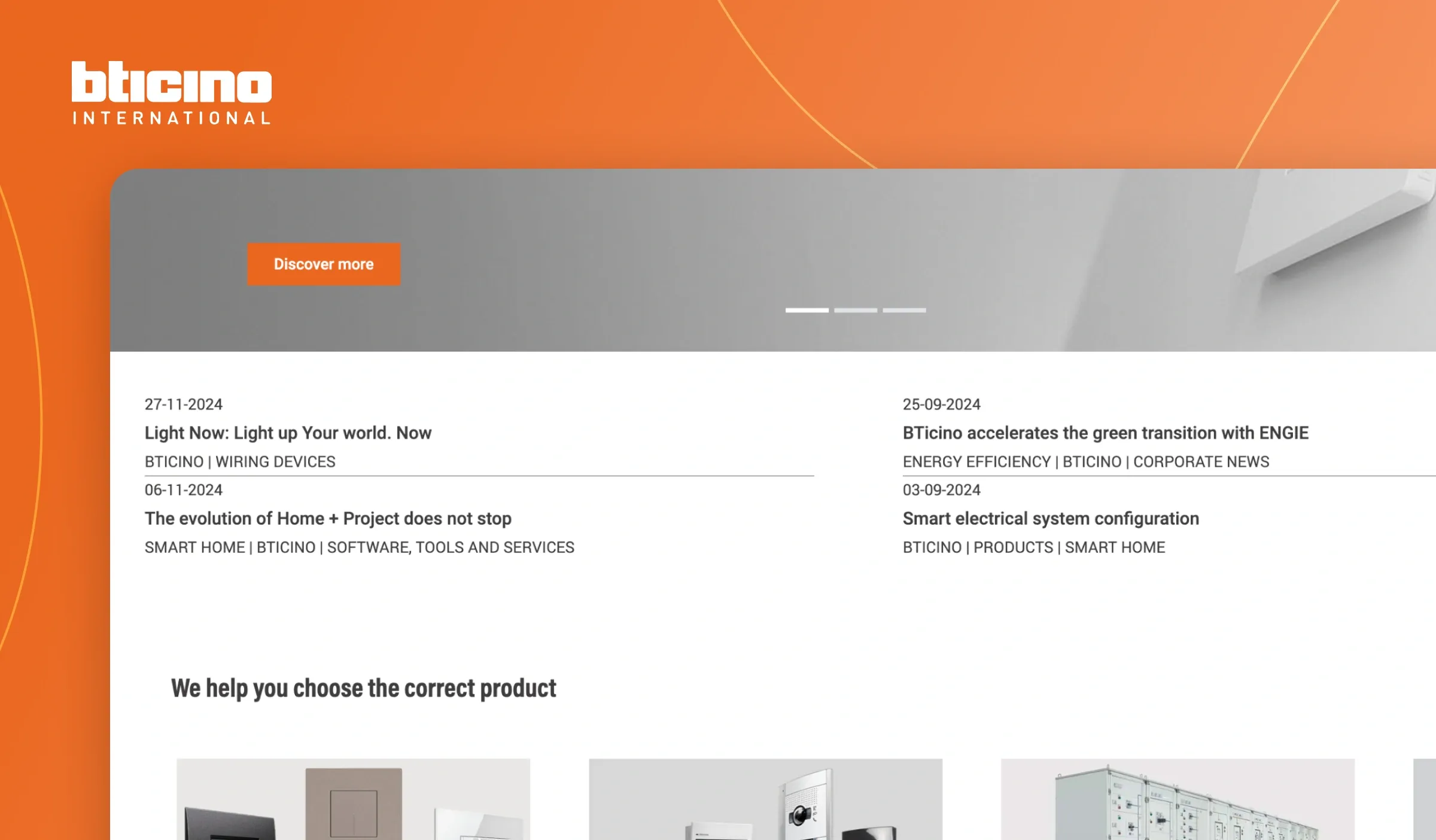 Shopping Website | Electrical Solutions | Bticino