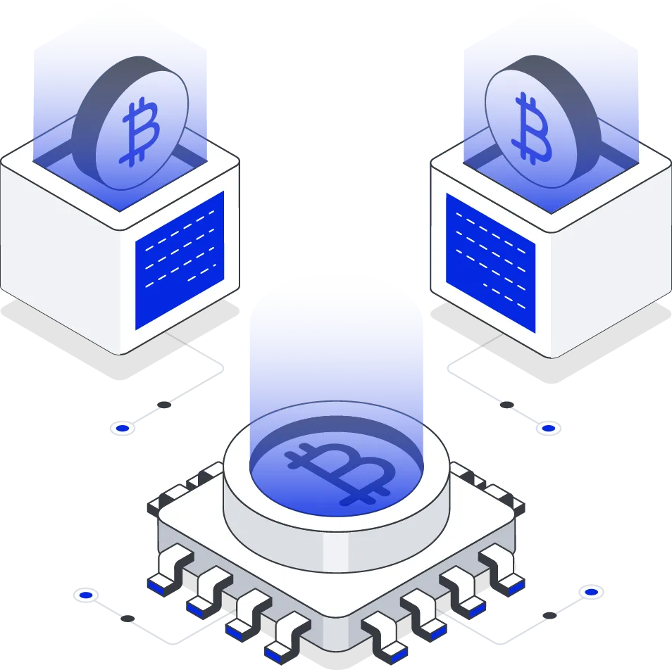 Cryptocurrency development services with blockchain infrastructure and digital assets management.